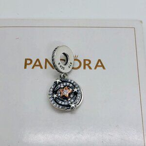 ✨🔥Pandora Two-tone Shooting Star Double Dangle Charm
